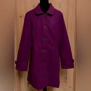 Allegra K Elegant Purple Coat